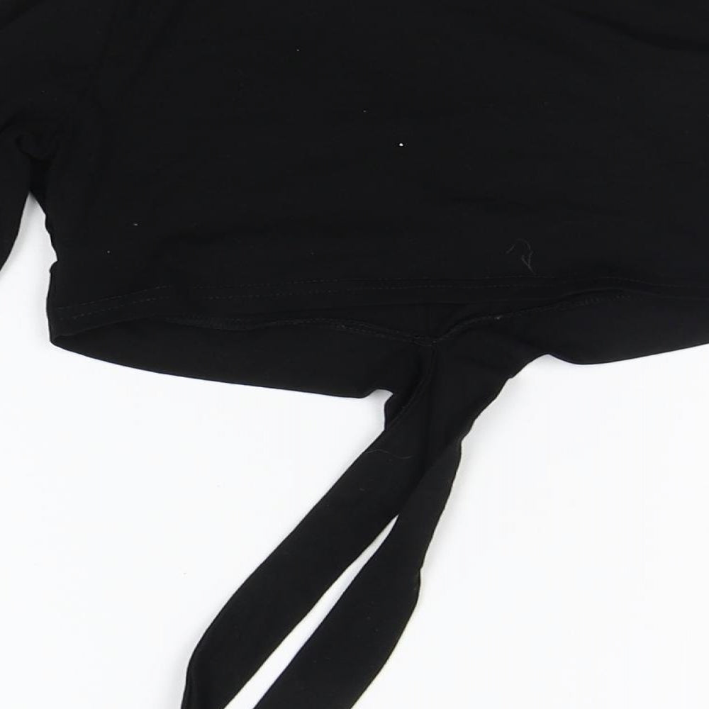 SheIn Girls Black Basic T-Shirt Size 9-10 Years