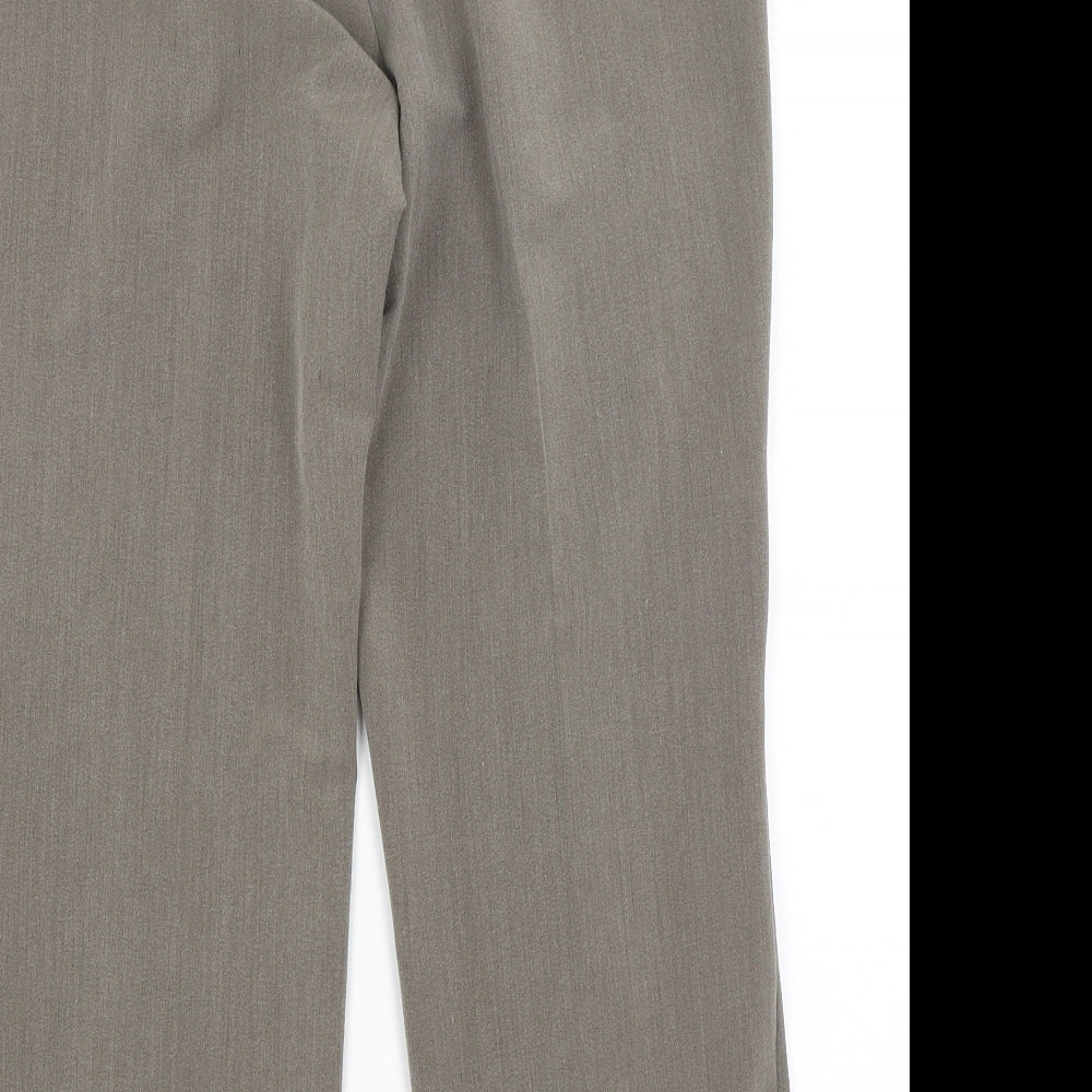 Sarah Hamilton Womens Brown Trousers Size 14 L25.5 in
