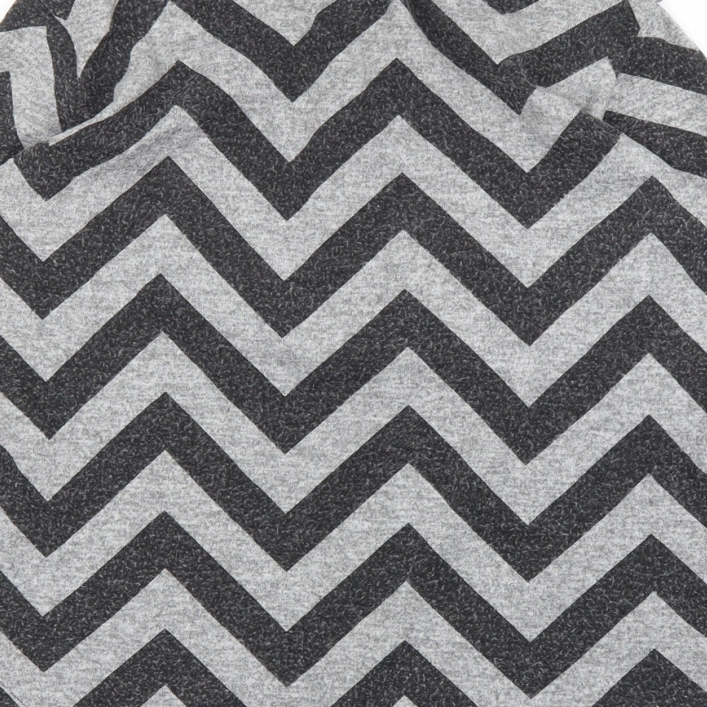 Somebody Else Womens Grey Striped Basic Blouse Size 12