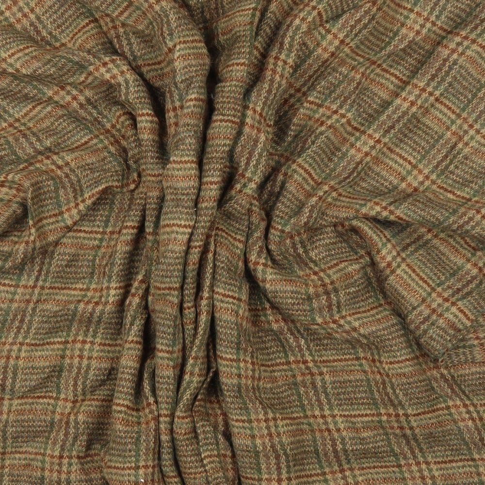 Preworn Womens Brown Plaid Cape Jumper One Size