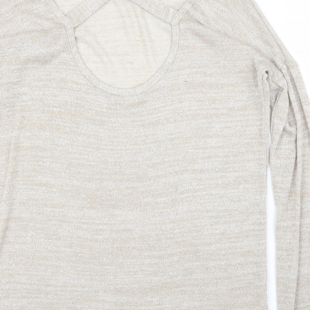 River Island Womens Beige Basic Blouse Size 8