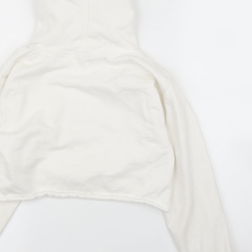 Just Hoods Girls White Pullover Hoodie Size M