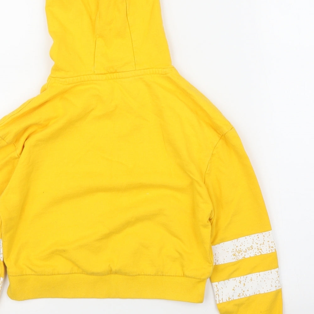 Miss Evie Boys Yellow Pullover Hoodie Size 6 Years - Cropped