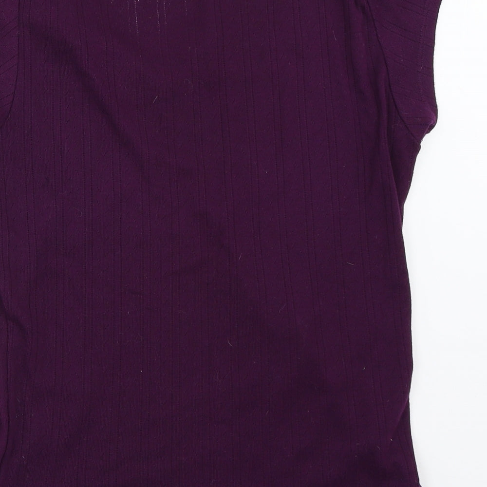 F&F Womens Purple Basic T-Shirt Size L