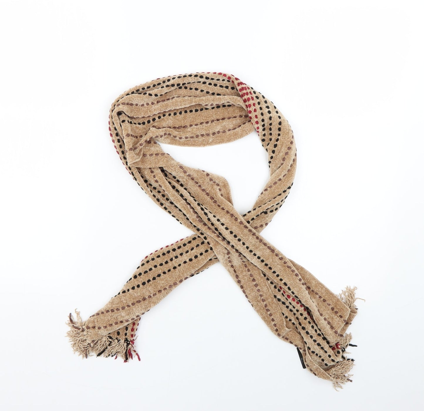 Marks and Spencer Unisex Beige Polka Dot Scarf