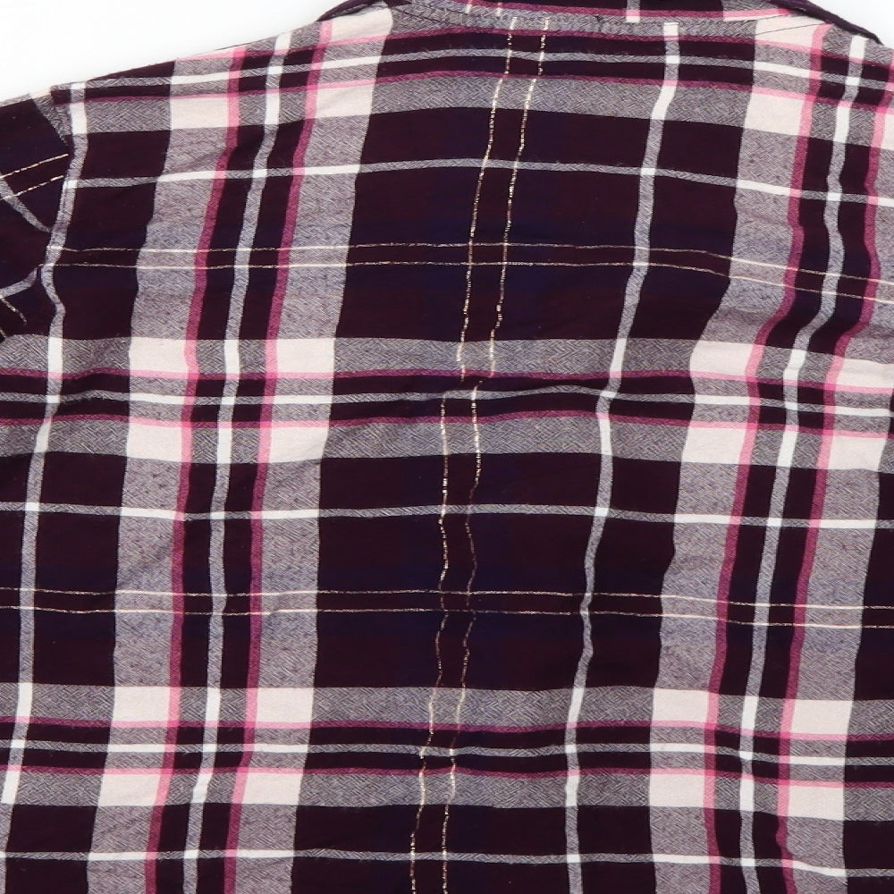 RJR.John Rocha Womens Pink Check Basic Button-Up Size 12