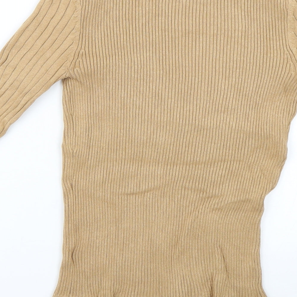 New Look Womens Beige Basic Blouse Size 12