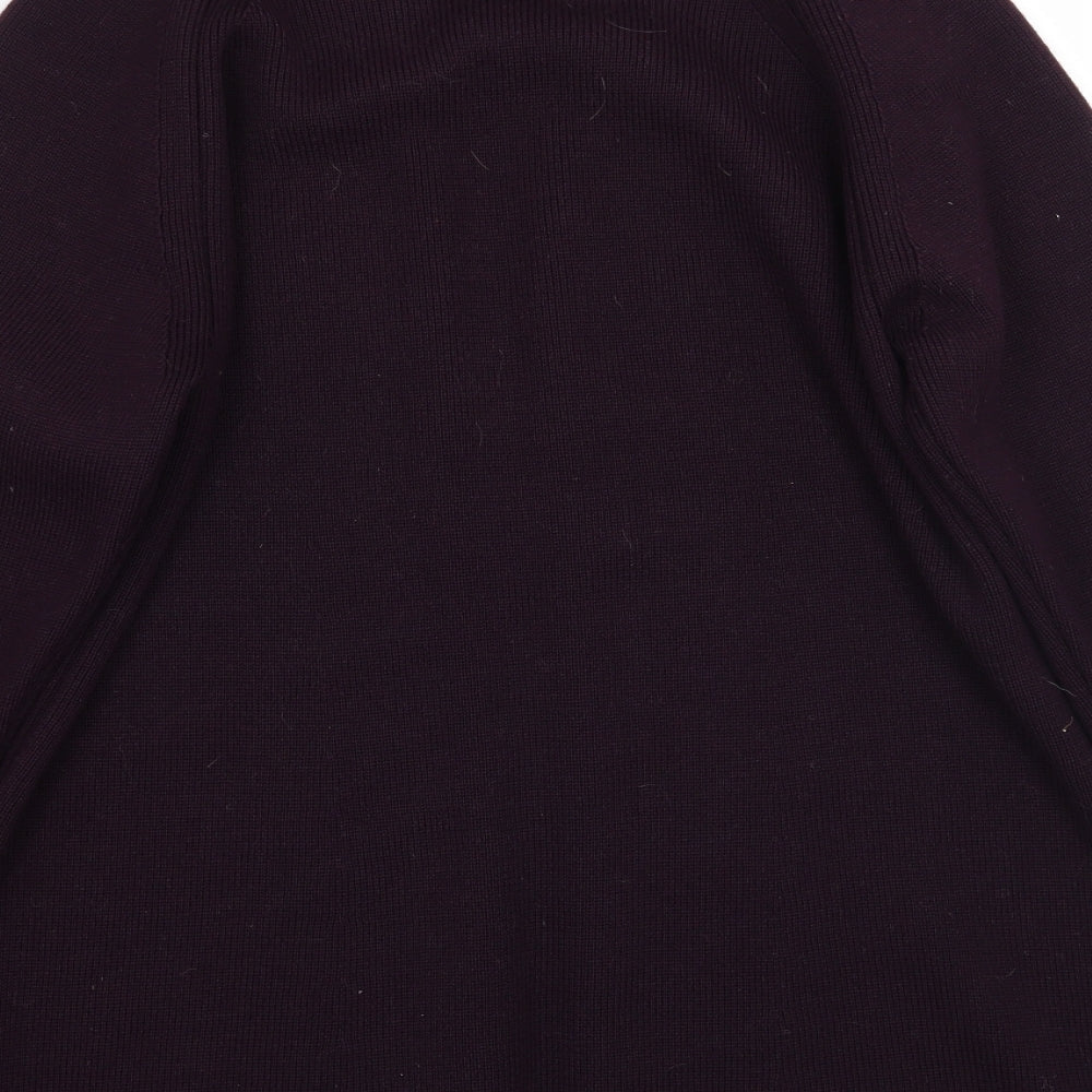 Aiain manoukian Womens Purple Cardigan Jumper Size 2
