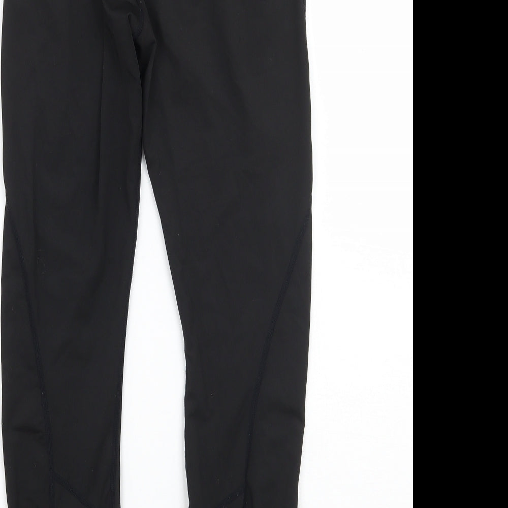 Preworn Womens Black Cropped Leggings Size 28 L23 in