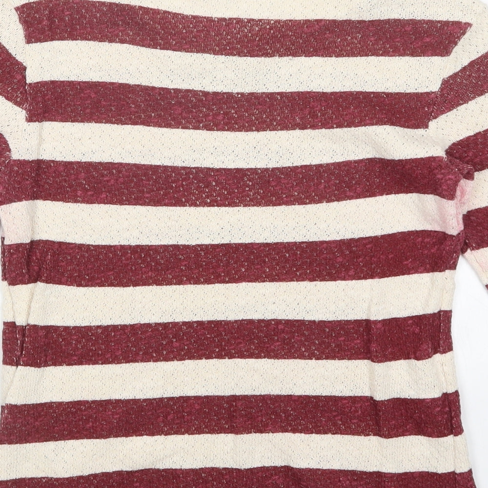 AWARE Womens Multicoloured Striped Pullover Jumper Size S