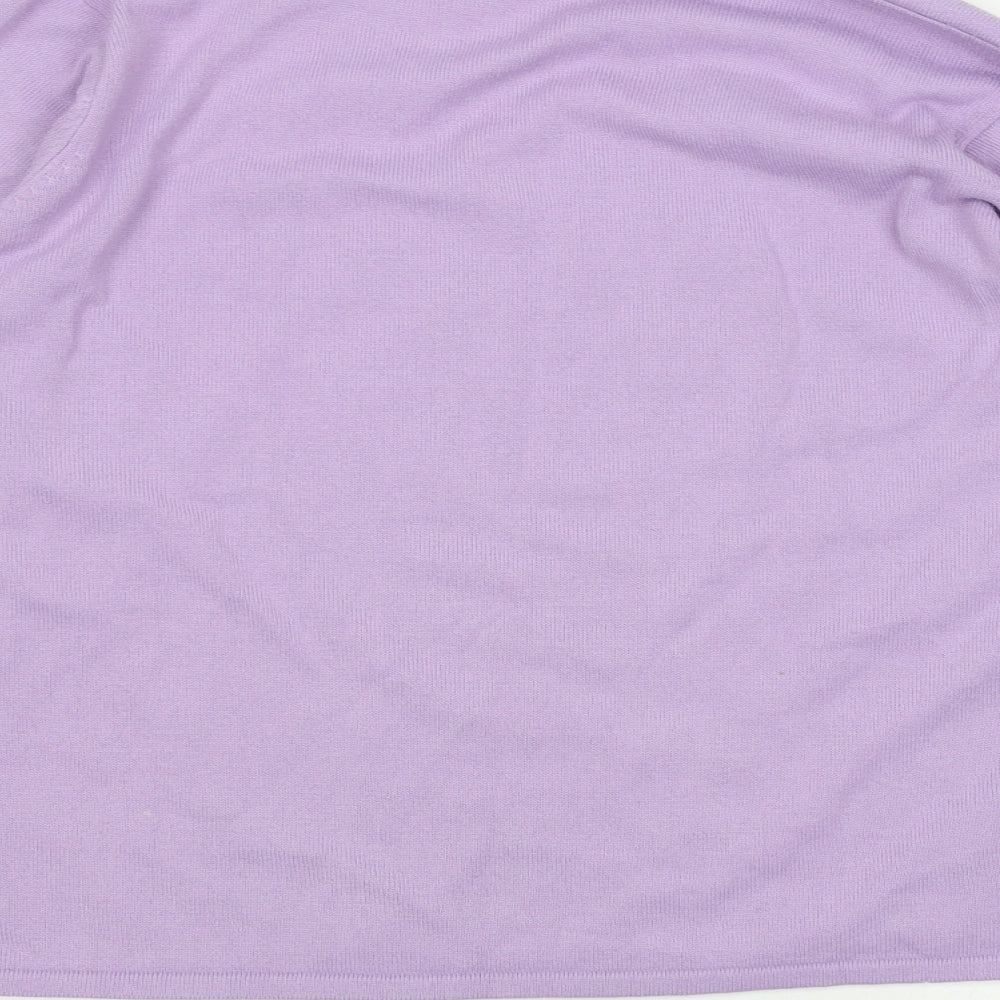 Fay Louise Womens Purple Pullover Jumper Size L