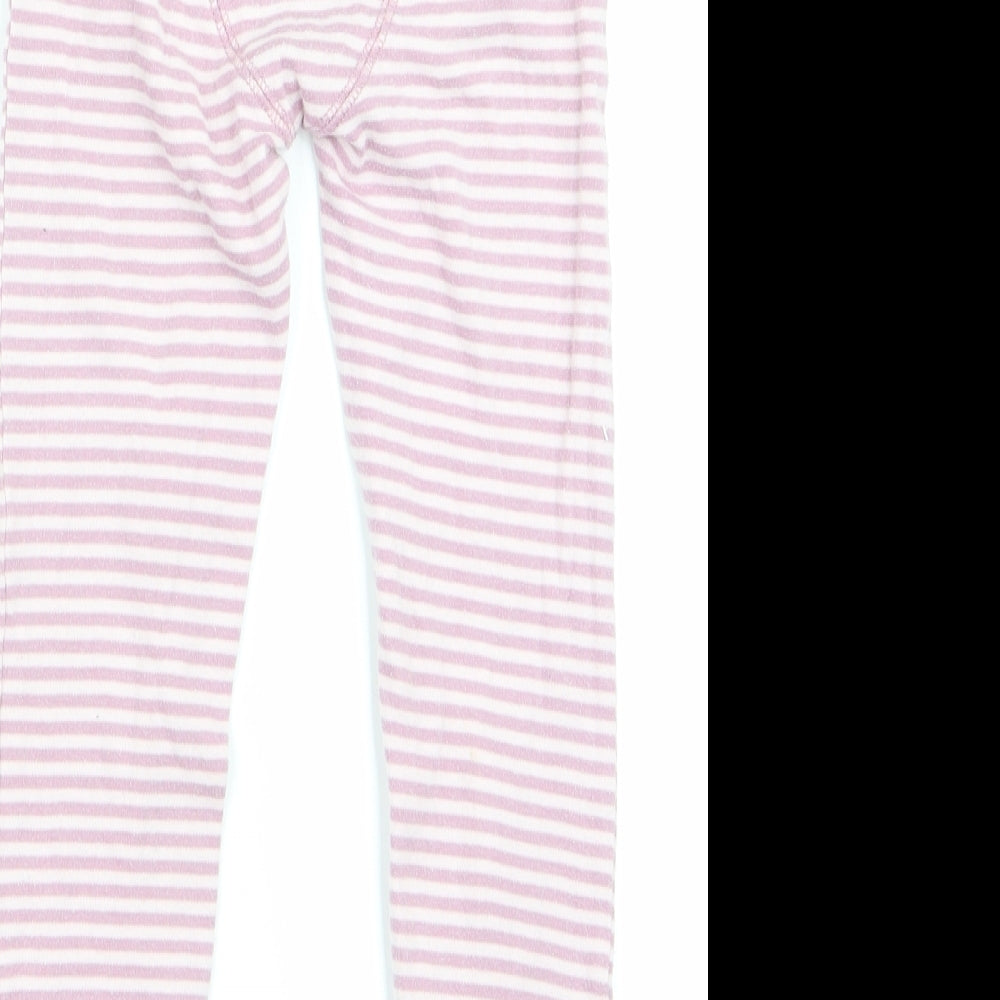 NEXT Girls Pink Striped Pyjama Pants Size 5-6 Years