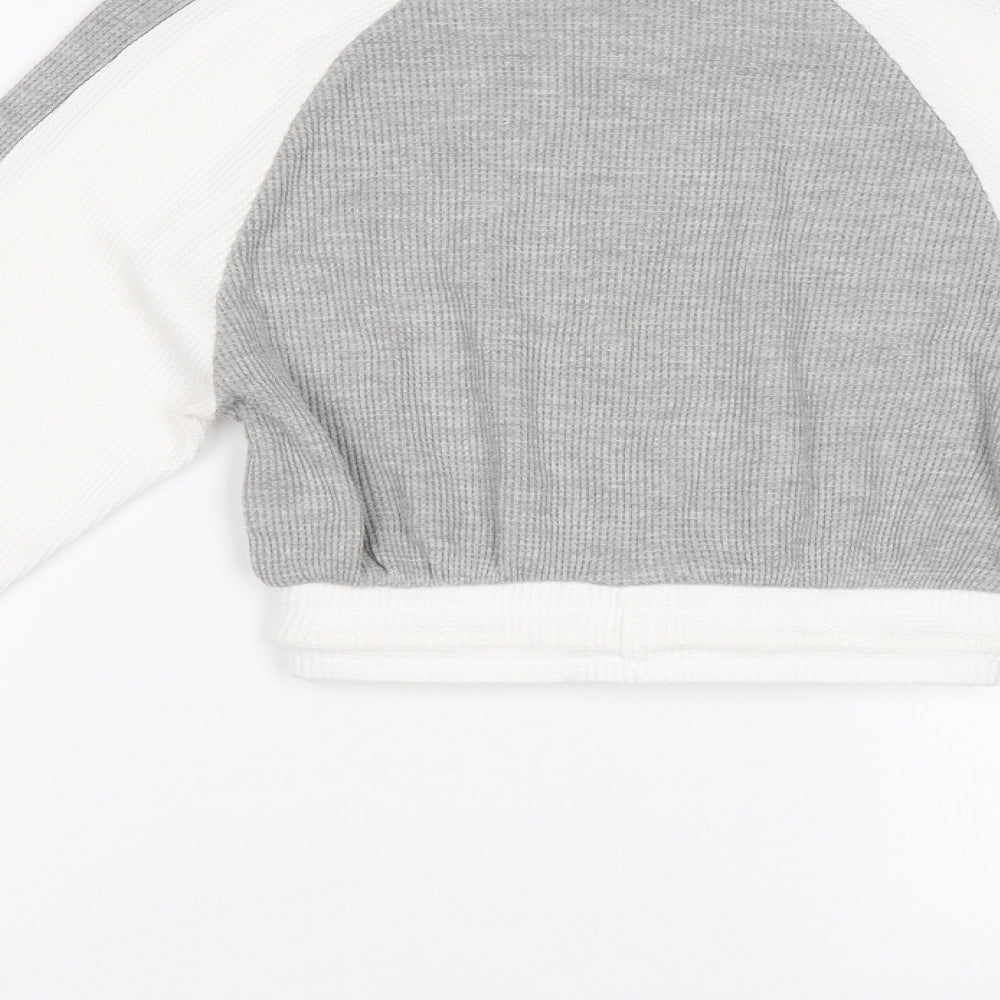 pretty Womens Grey Pullover Sweatshirt Size 4