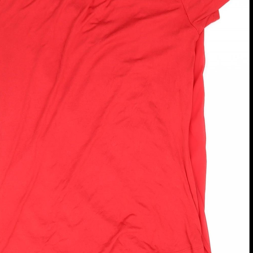 George Womens Red Wrap T-Shirt Size 12