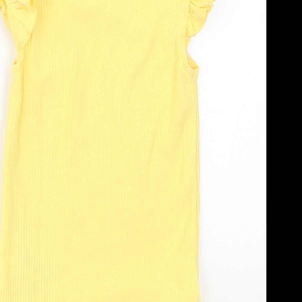Next Girls Yellow Babygrow One-Piece Size 9-12 Months