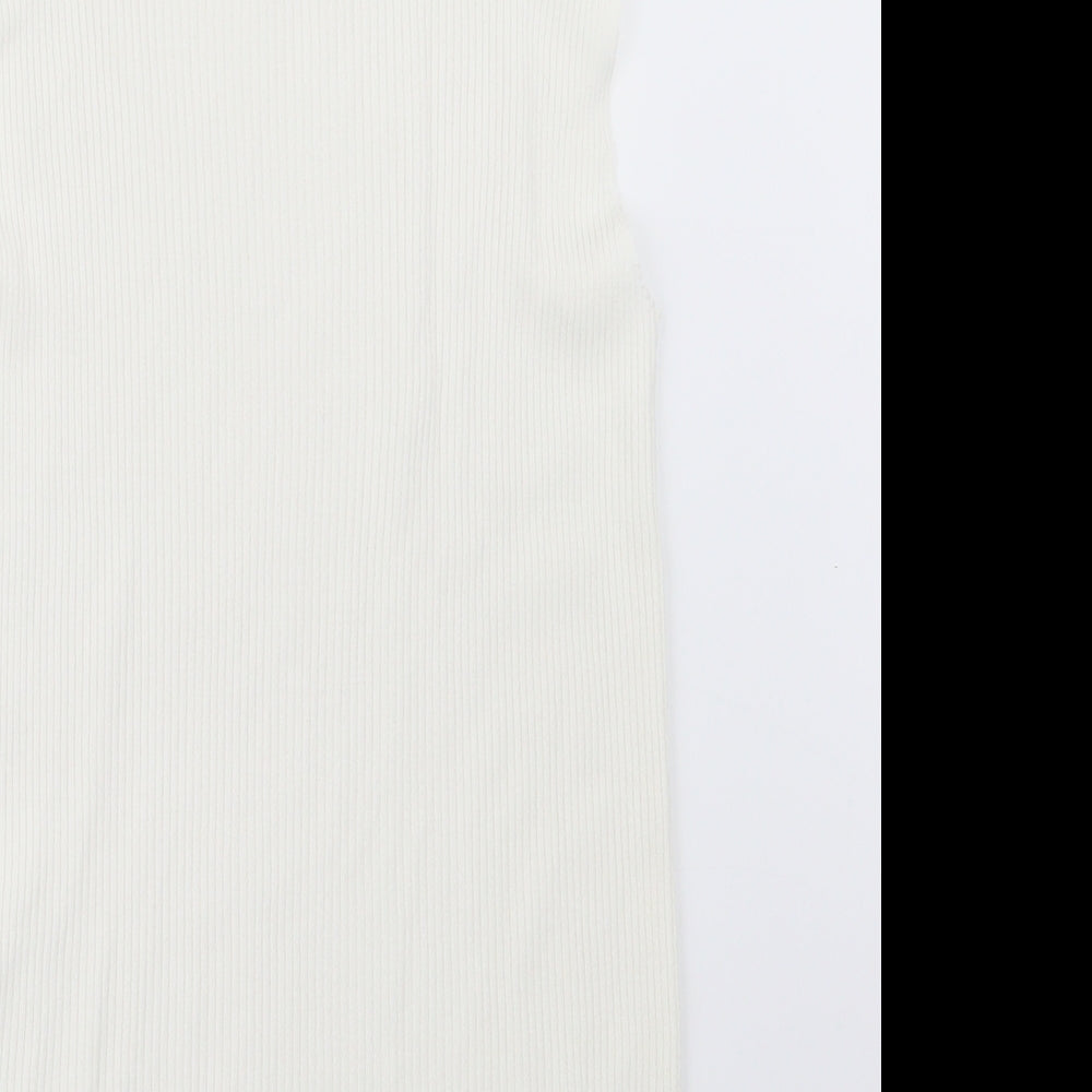 Dorothy Perkins Womens Ivory Basic T-Shirt Size 14