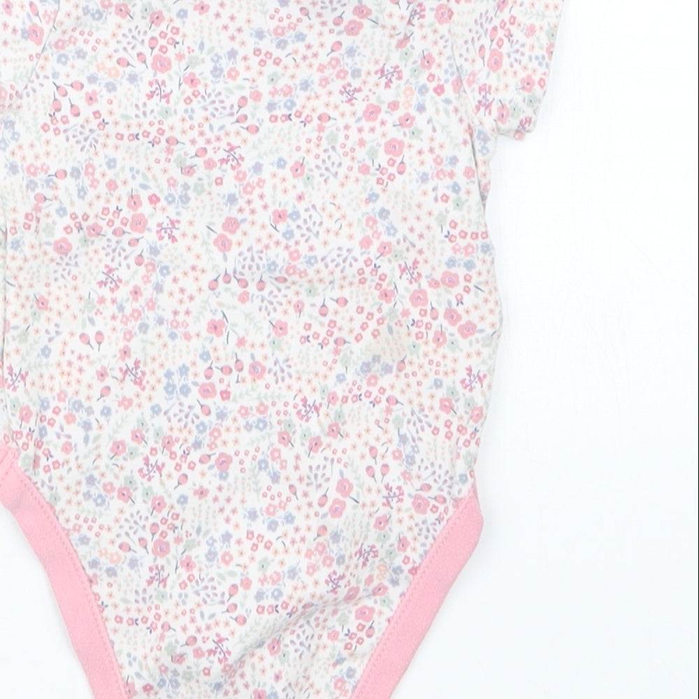 George Girls Pink Floral Babygrow One-Piece Size 3-6 Months