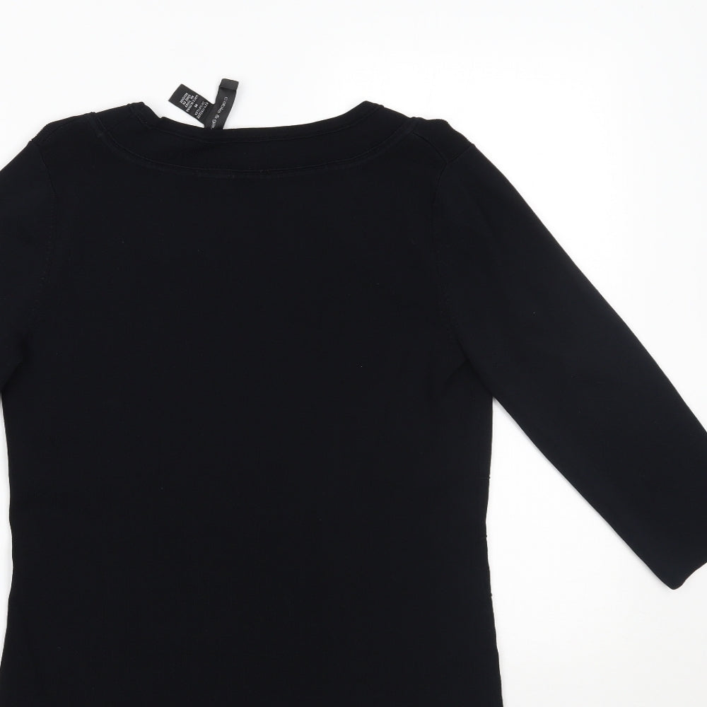 cable & Womens Black Basic Blouse Size M