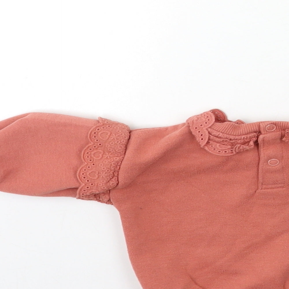 Primark Baby Pink Pullover Jumper Size 3-6 Months - frill