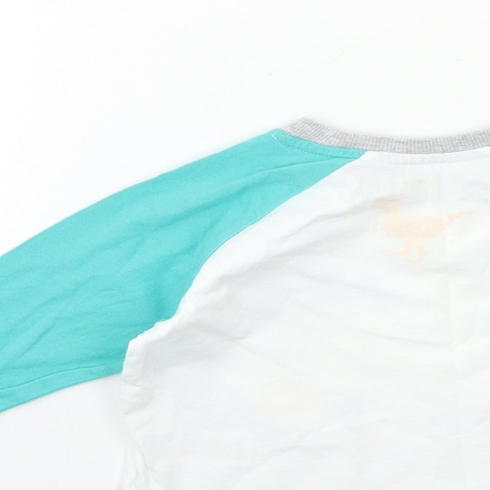 Matalan Baby White Geometric Basic T-Shirt Size 18-24 Months - DINOSAUR