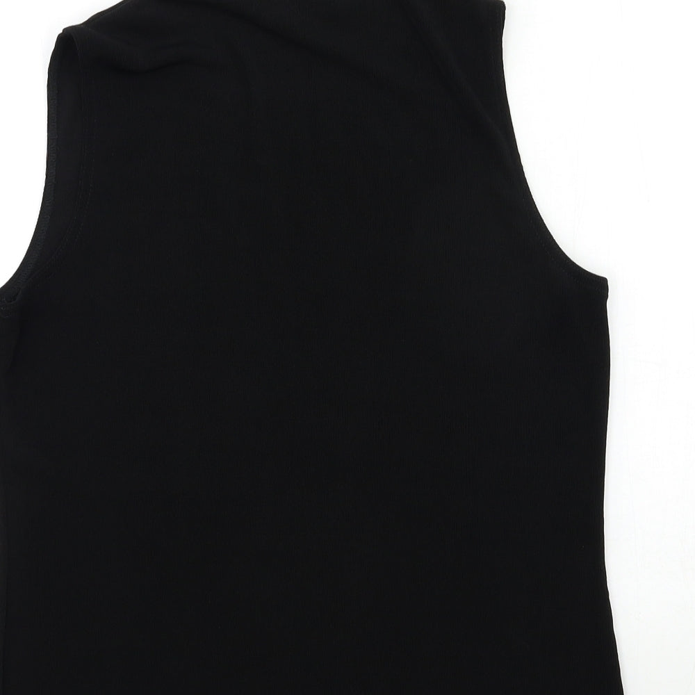 EWM Womens Black Basic Blouse Size 14
