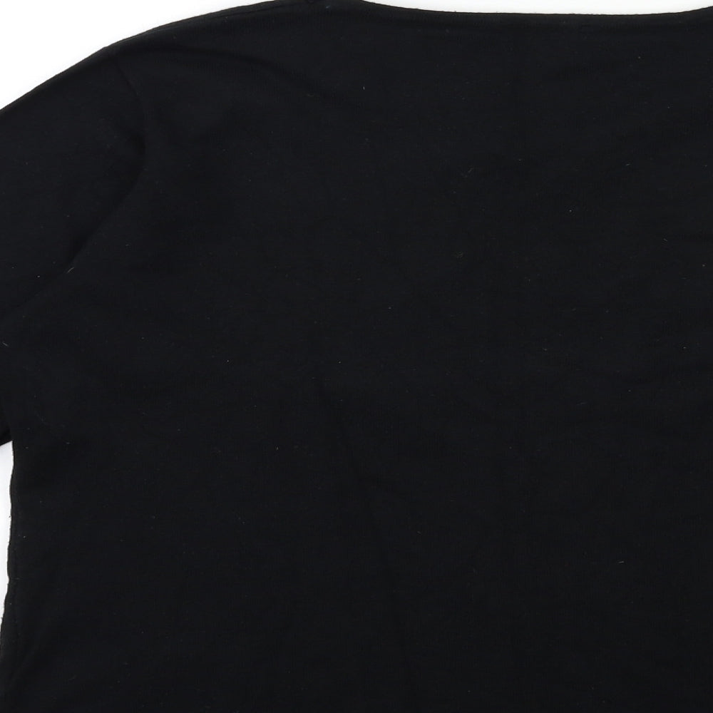casamia Womens Black Knit Pullover Jumper Size L