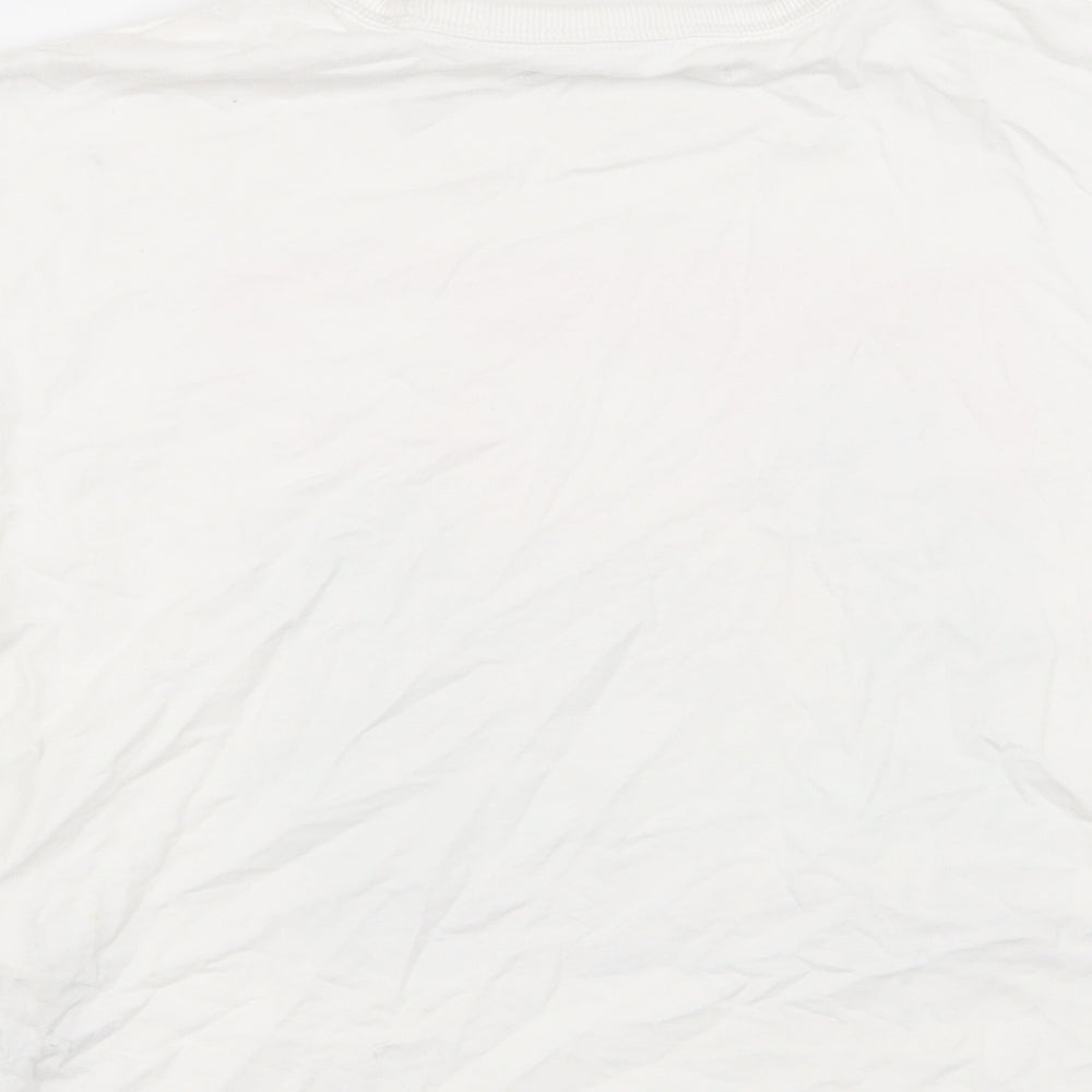 Marks & Spencer Girls White Basic T-Shirt Size 7-8 Years