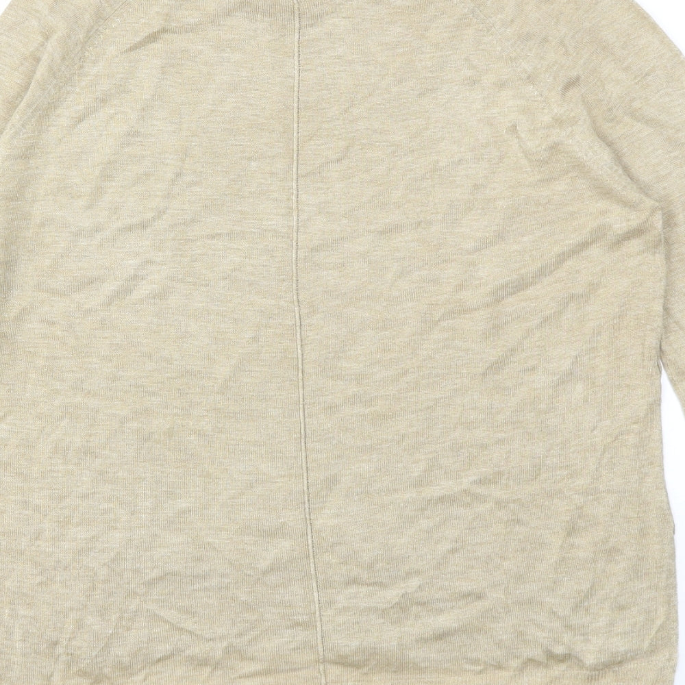 Zara Womens Gold Basic T-Shirt Size S