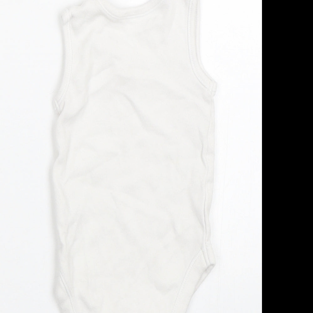 Nutmeg Baby White Basic Tank Size 3-6 Months