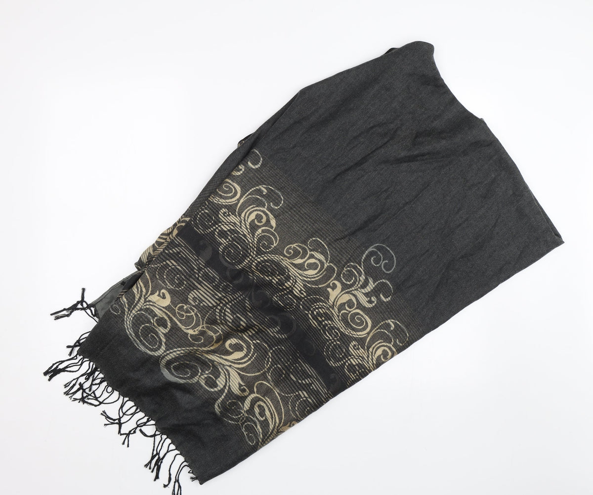 Scott & co Womens Grey Paisley Shawl/Wrap