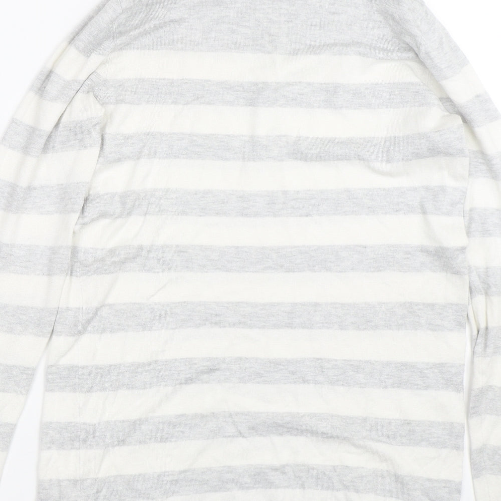 Primark Womens Grey Striped Pullover Jumper Size 12