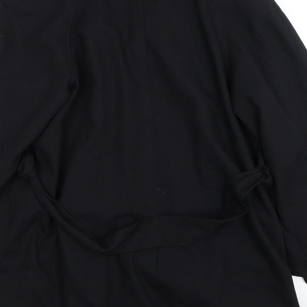 BHS Womens Black Biker Coat Size 14
