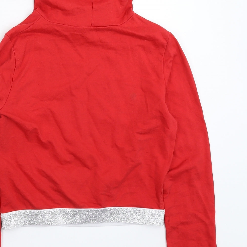 Select Womens Red Pullover Hoodie Size 6 - Christmas