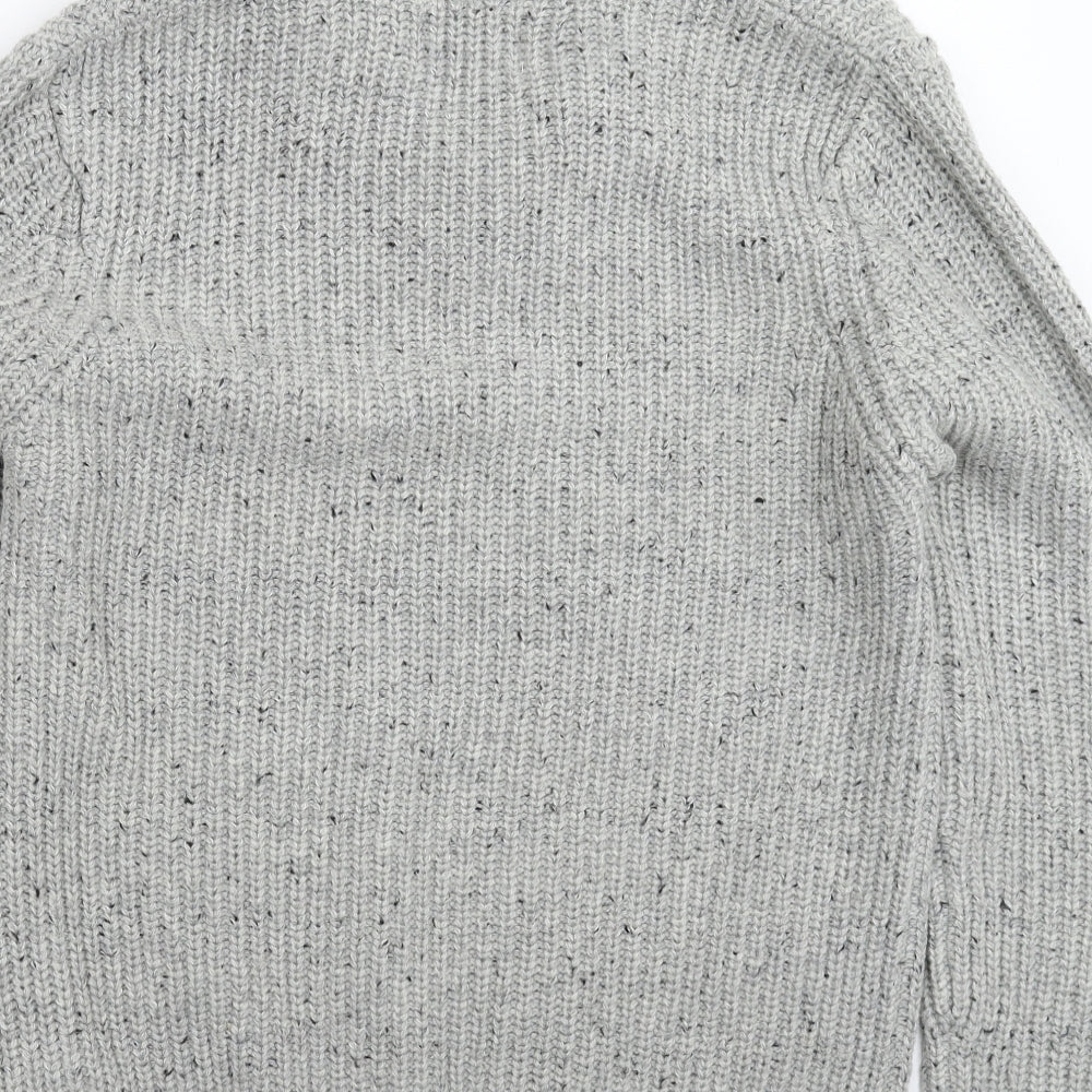 New Look Womens Grey Knit Pullover Jumper Size L