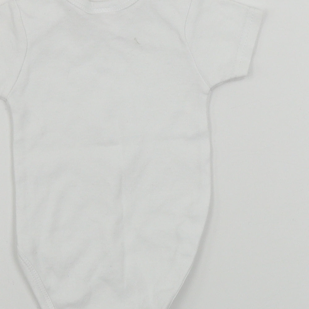 JUST TOO CUTE Girls White Babygrow One-Piece Size 0-3 Months