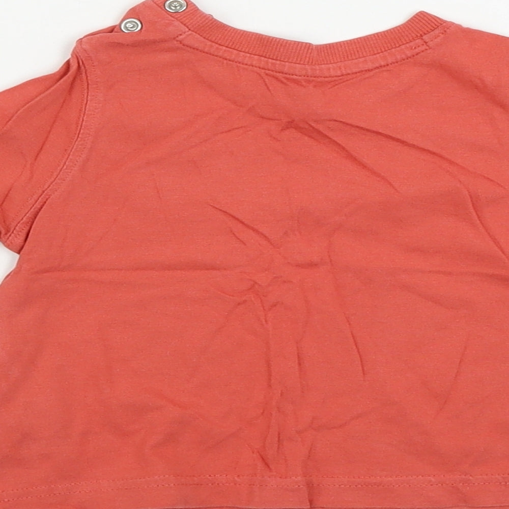 Mothercare Boys Red Basic T-Shirt Size 6-9 Months