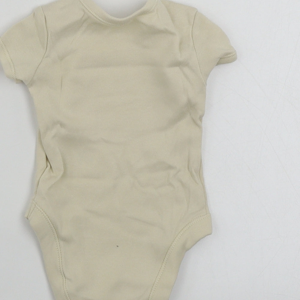 George Boys Beige Babygrow One-Piece Size 0-3 Months