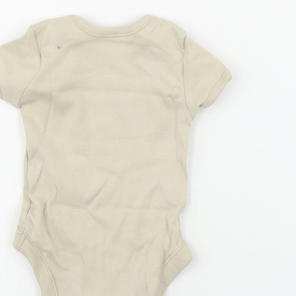 George Baby Beige Babygrow One-Piece Size 0-3 Months