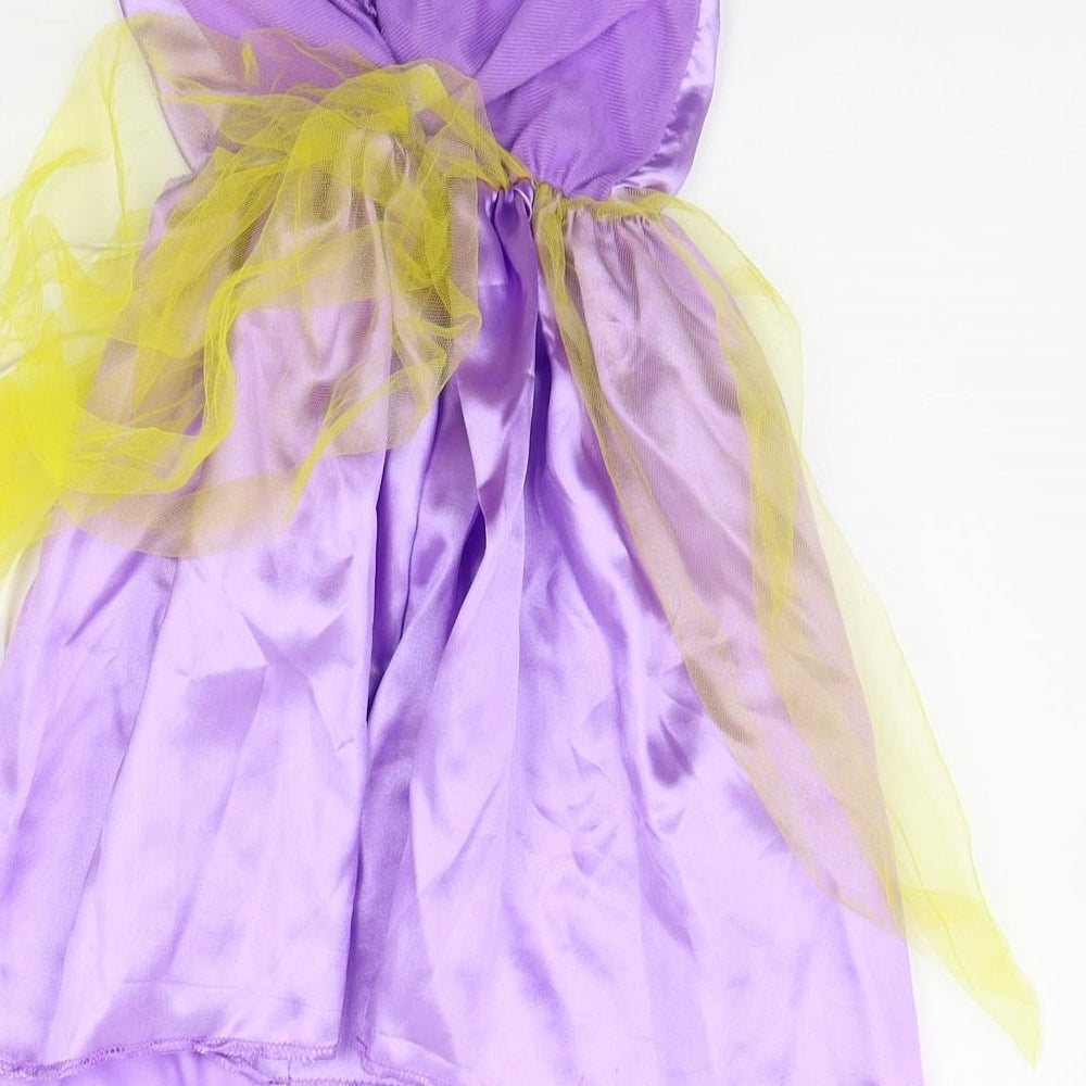 Preworn Girls Purple A-Line Size 3 Years - Sequin detail