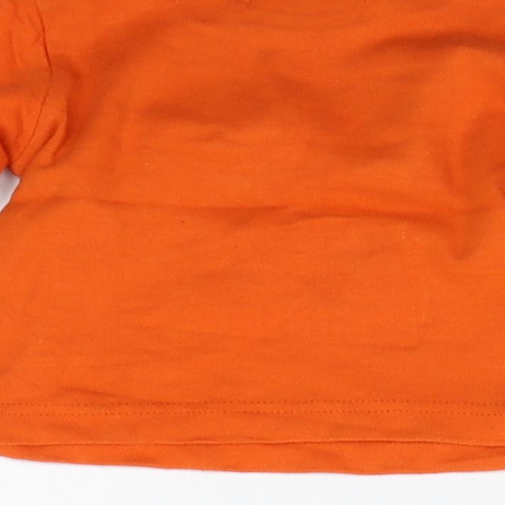 Earlydays Boys Orange Geometric Basic T-Shirt Size 6-9 Months