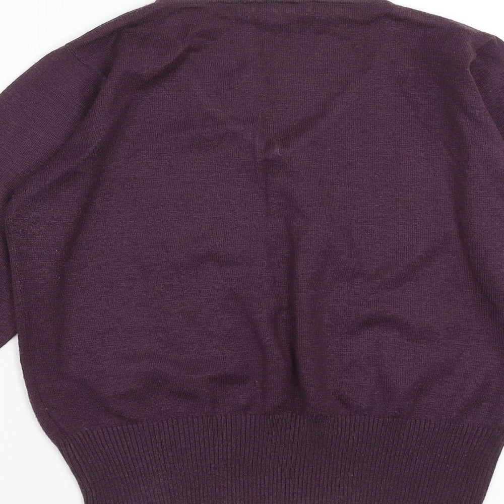 Preworn Womens Purple Knit Pullover Jumper Size 14