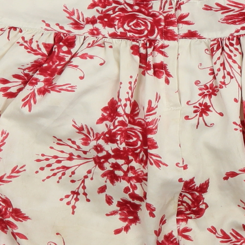 Crazy 8 Womens Ivory Floral A-Line Skirt Size 6
