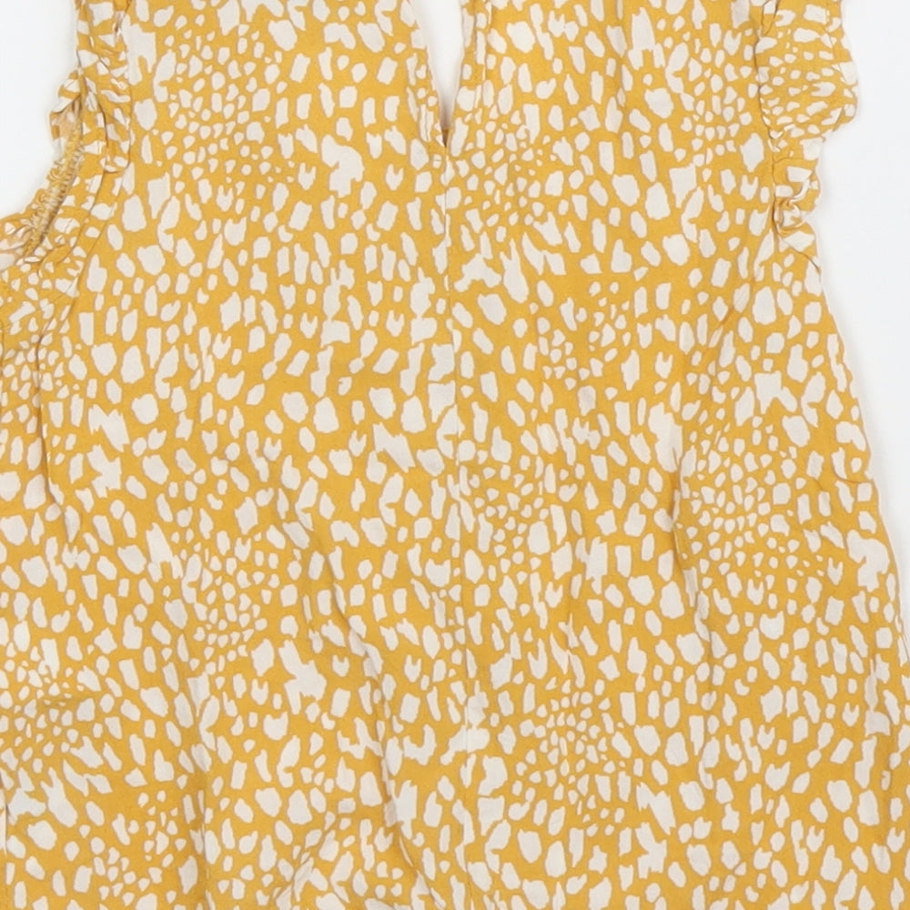 Primark Girls Yellow Basic Blouse Size 3 Years
