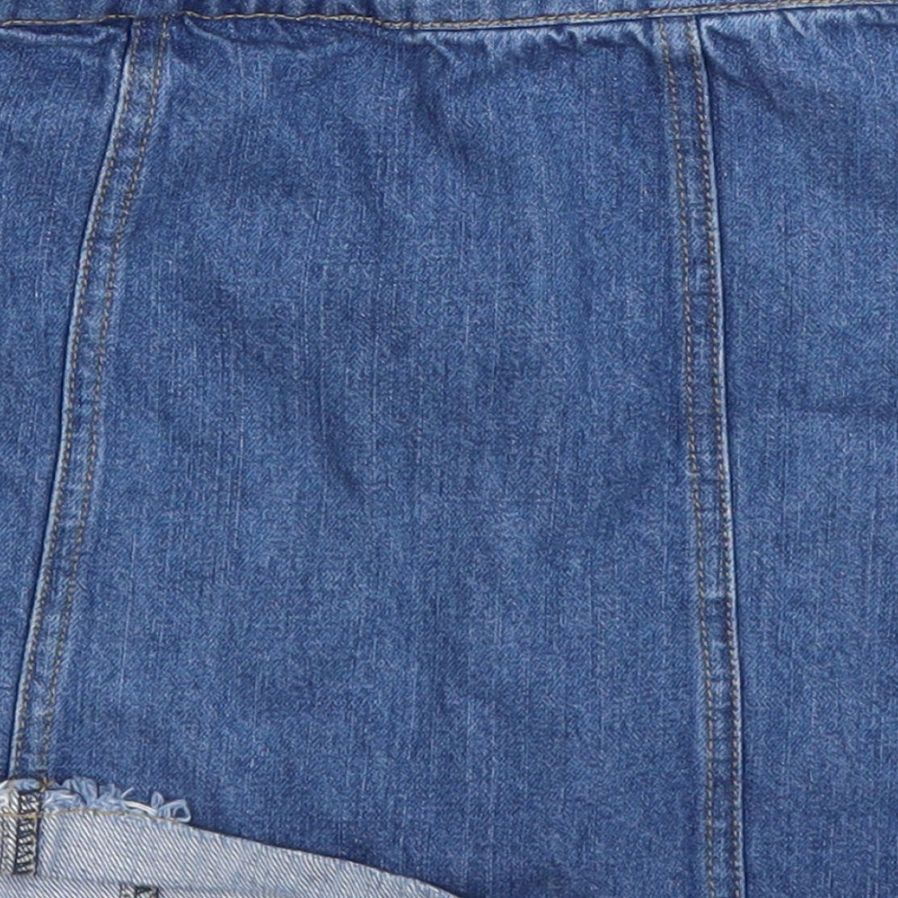 Very Girls Blue Striped Denim A-Line Skirt Size 6 Years