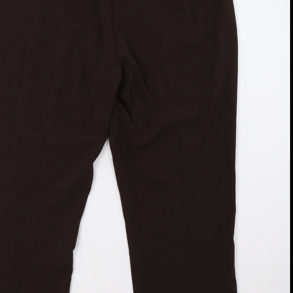 feliac Womens Brown Trousers Size 20 L28 in