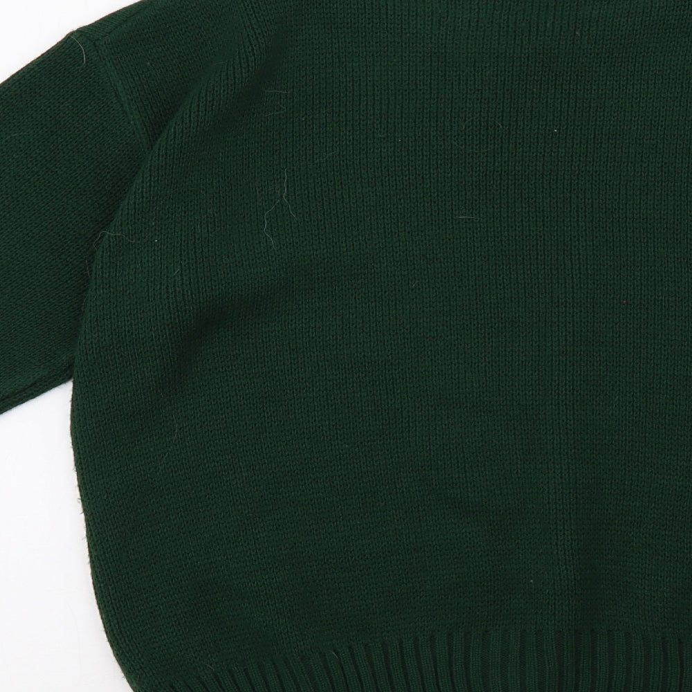 Global Mens Green Knit Pullover Sweatshirt Size M