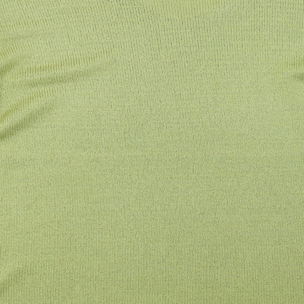 BHS Womens Green Knit Pullover Sweatshirt Size 16
