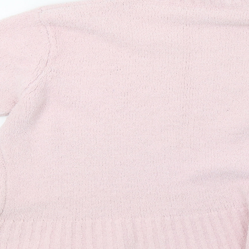 evie Womens Pink Knit Pullover Sweatshirt Size 16