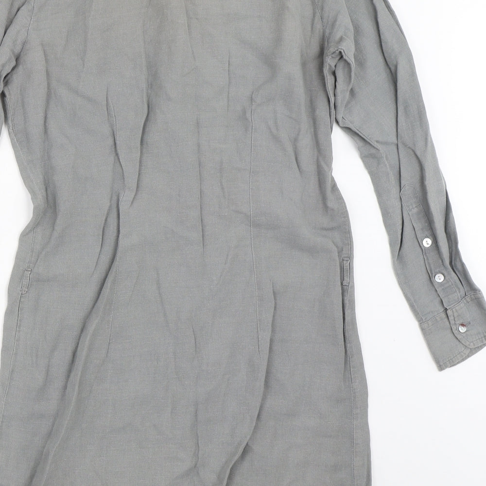 YAYA Womens Grey Shirt Dress Size 36