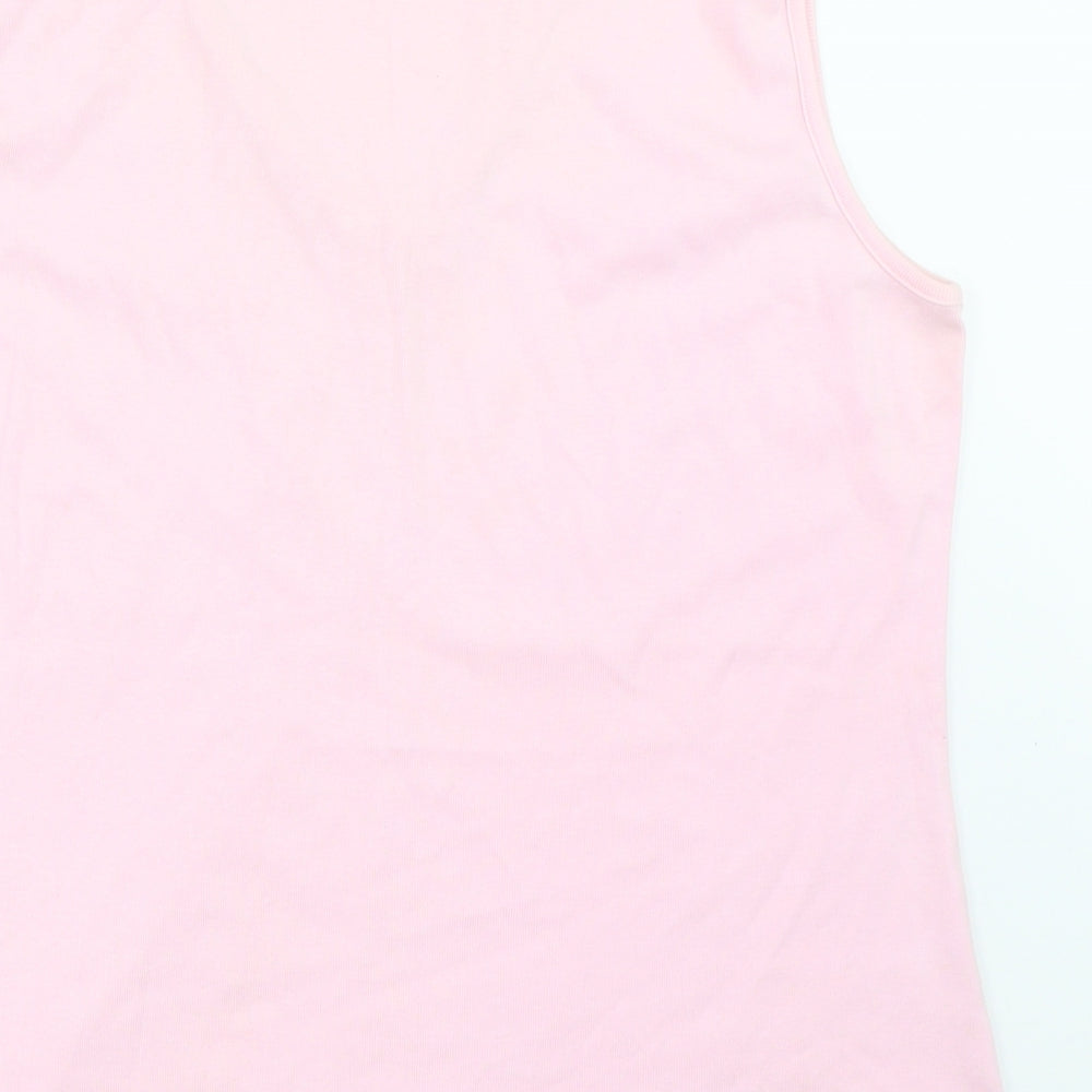 Casual Club Womens Pink Basic Tank Size 16